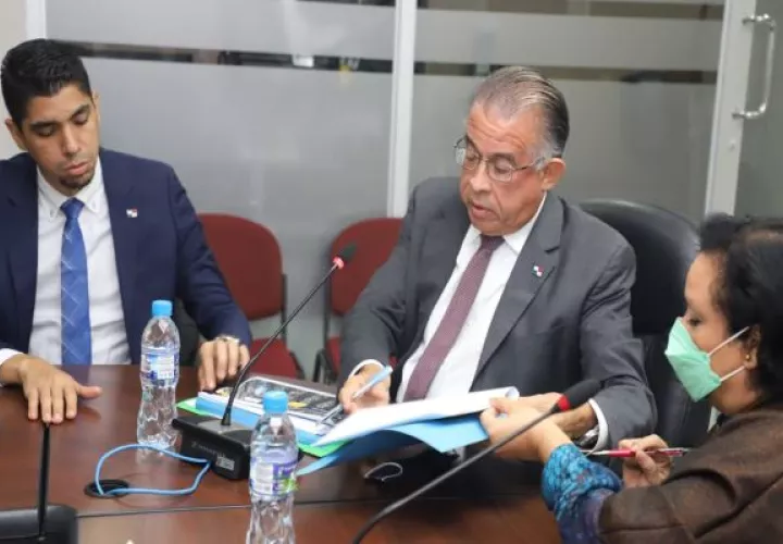 El ministro de Desarrollo Agropecuario, Augusto Valderrama sustentó ante la Comisión de Presupuesto de la Asamblea Nacional. Foto: Cortesía Mida