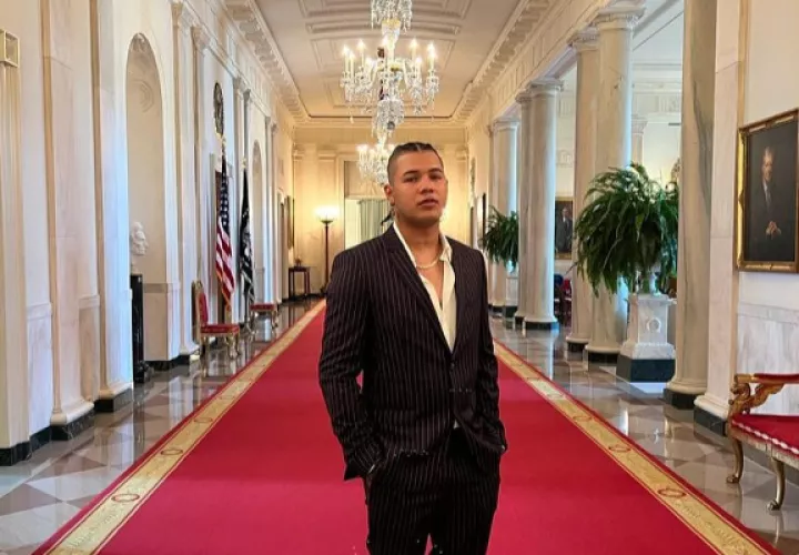 'El Boza' en la Casa Blanca. Foto: Instagram / @nevarezpr