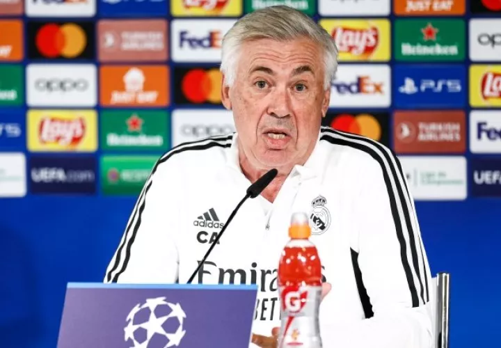 El entrenador del Real Madrid, Carlo Andelotti. Foto:EFE