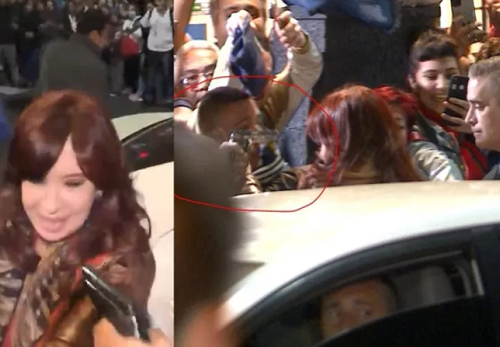 Imágenes tomadas por el canal de televisión C5N registraron el tenso momento.