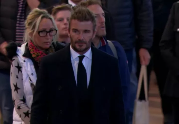 David Beckham en la Abadía de Westminster. Foto: 'Videoclip' de BBC