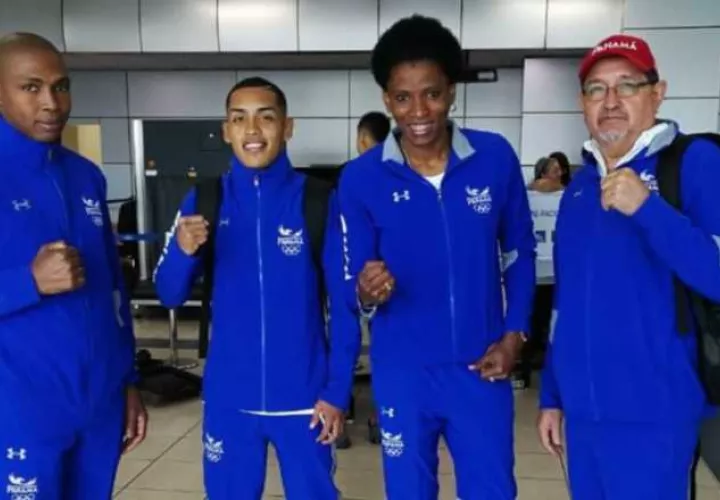 Orlando Martínez junto a Atheyna Bylon en la selección panameña de boxeo aficionado.