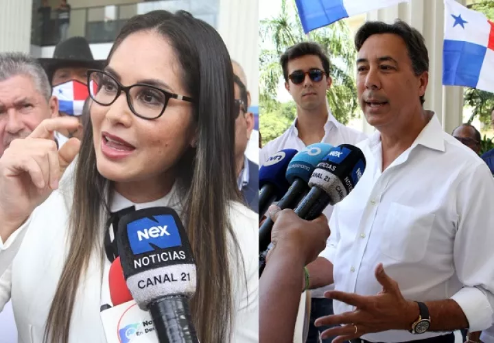 Zulay Rodríguez y Melitón Arrocha se mantienen entre los tres precandidatos con más firmas. Foto: Víctor Arosemena