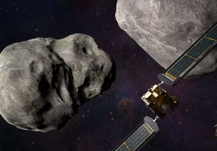 DART es un experimento a escala de un asteroide real. Foto: NASA/Johns Hopkins
