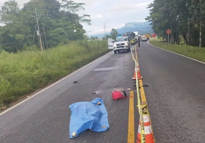 Elvia Concepción Cortés fue atropellada por un vehículo de carga pesada (trailer). Foto: Mayra Madrid 