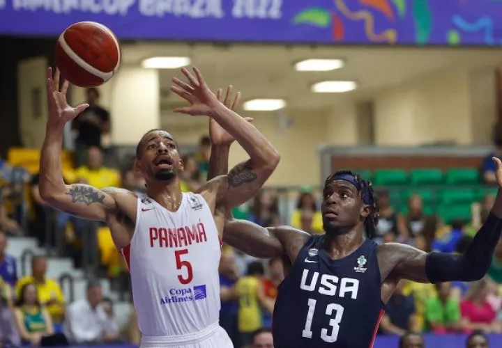 Trevor Gaskins (izq.) jugador de Panamá. Foto: Fiba