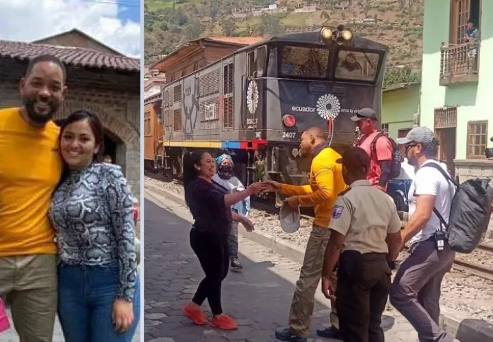 Fotos que recorren las redes sociales sobre la visita del actor. Foto: Medios Internacionales 