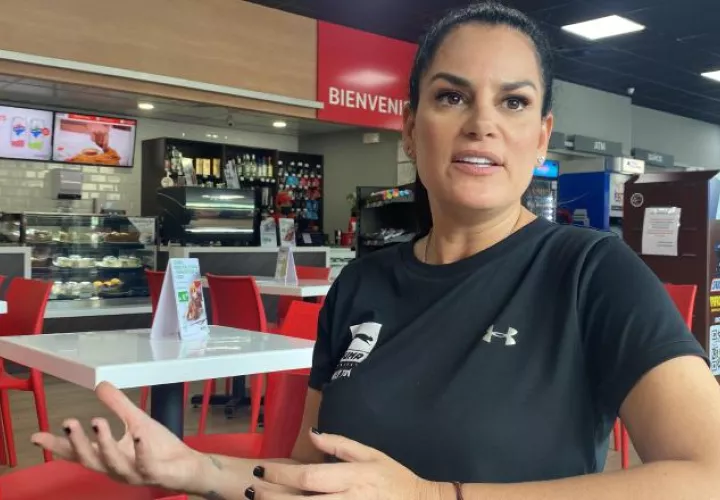 Andrea Lafarja, durante su entrevista con Panamá América. Cortesía