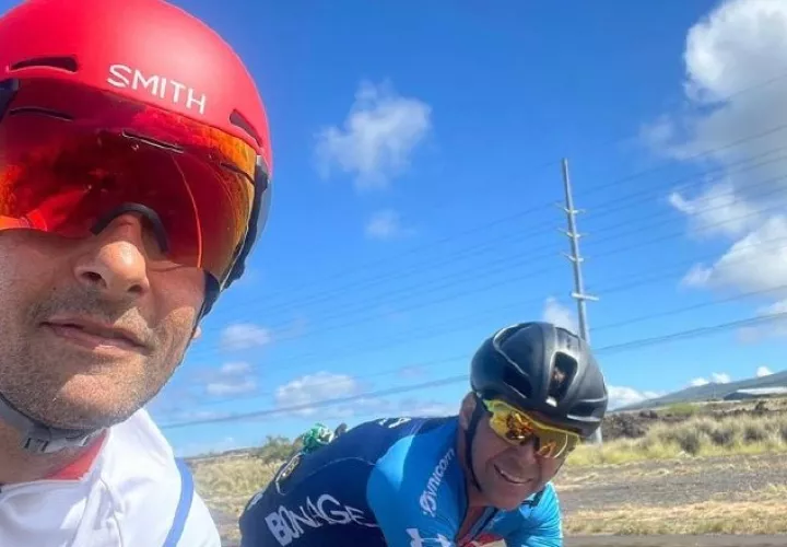 Daniel Brostella y Ronan Pavoni, en Kona, Hawaii. Cortesía