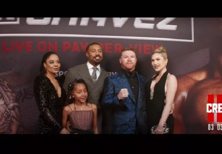 Canelo junto al director de 'Creed 3'. Foto: Instagram