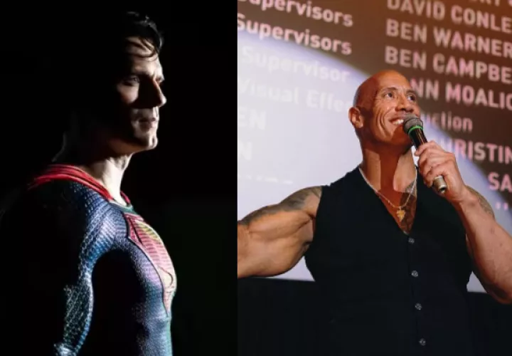 Henry Cavill como 'Superman' y Dwayne Johnson. Fotos: @henrycavill / @flanneryunderwood