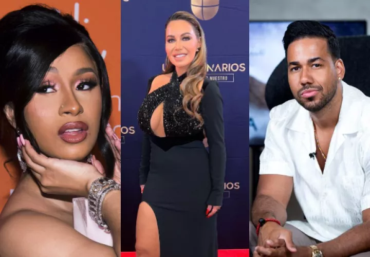 Cardi B, Chiquis Rivera y Romeo Santos. Foto: Archivo / Instagram