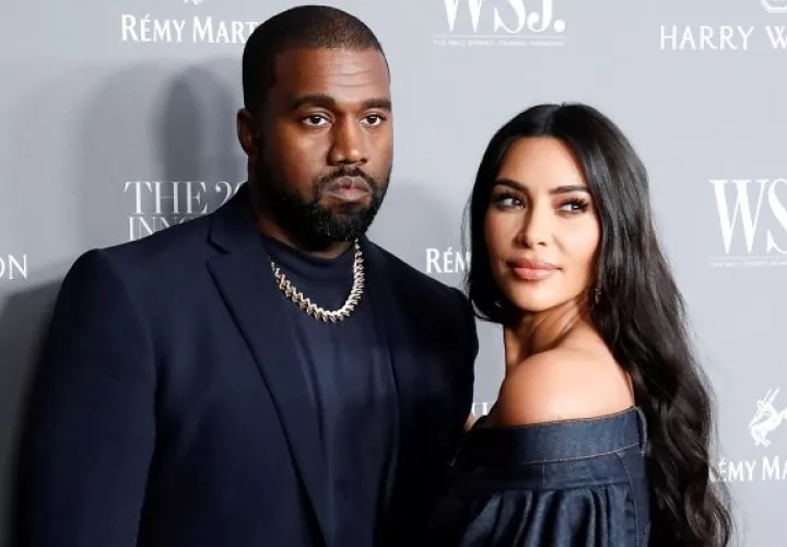 Kanye West y Kim Kardashian. Foto: Archivo