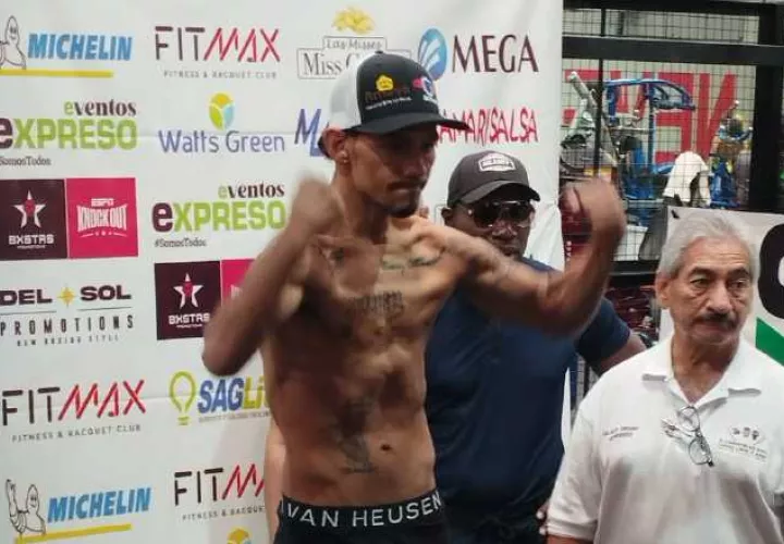 Luis 'Nica' Concepción, durante el pesaje en Hermosillo, México. Fotos: Cortesía