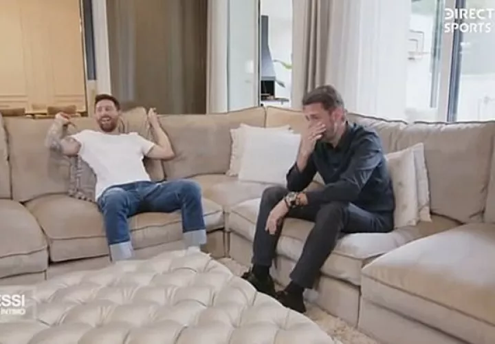 Leo Messi durante la entrevista con Pablo Giralt. 