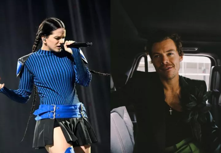 Rosalía y Harry Styles. Fotos: Archivo / @harrystyles