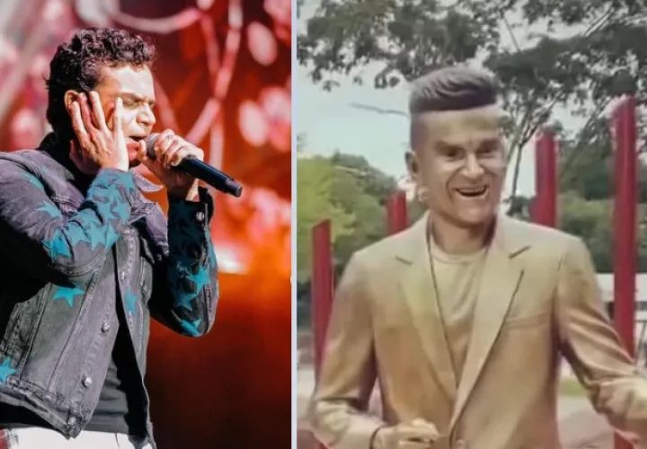 Silvestre Dangond junto a su estatua. Foto: Instagram/Twitter