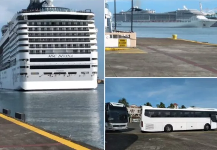 El Crucero de MSC arribó este domingo al puerto de Colón 2000. Foto: Cortesía
