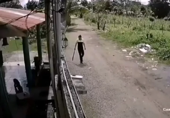 El video captado por la cámara de seguridad de una residencia en la Barriada Brisa de Los Centauros, en la Concepción, Bugaba, muestra a un hombre machetear al canino, lo que ha causado repudio en la población y en organizaciones defensoras de los animales.