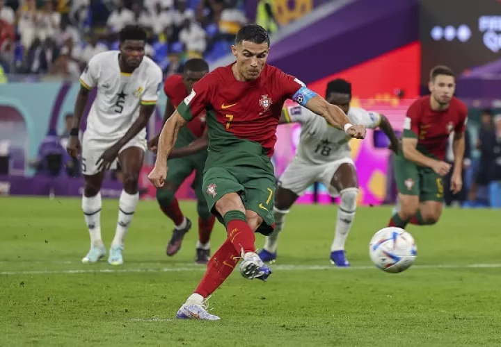 Cristiano Ronaldo anotó de penal. Foto: EFE