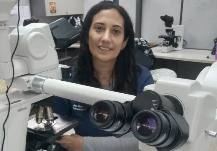 La patóloga e investigadora, Marina Pacheco, lidera en el Complejo Hospitalario Dr, Arnulfo Arias Madris  en Panamá el estudio observacional de sarcoma de SELNET. Cortesía