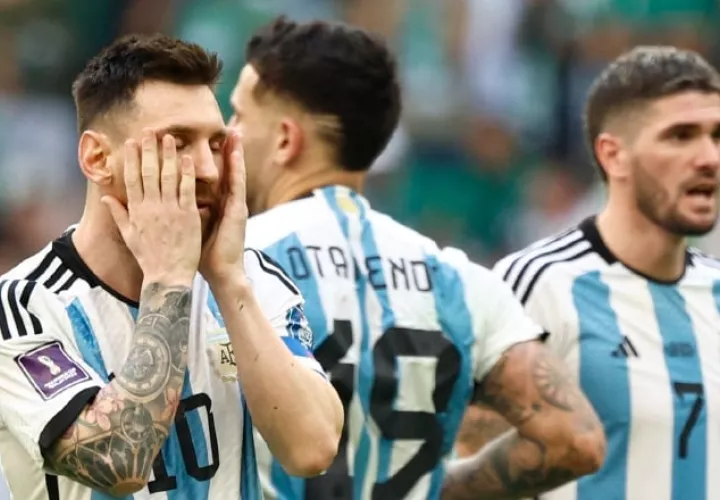 Messi, lamenta la derrota de Argentina ante Arabia Saudí. Foto:EFE
