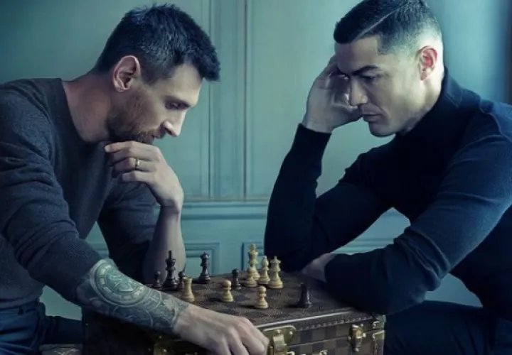 Messi y Cristiano reventaron las redes sociales. Foto: Louis Vitton