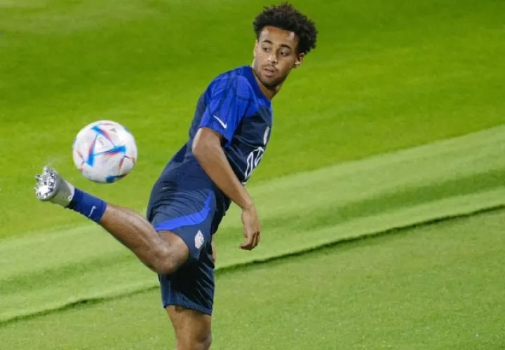 Tyler Adams en los entrenamientos con Estados Unidos. Foto: EFE