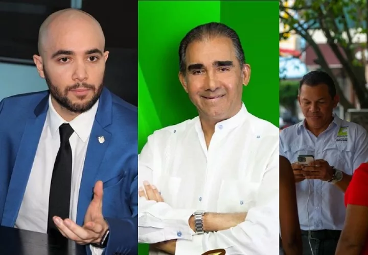 Edison Broce, Iván Blasser y Luis Casis son los tres aspirantes con más firmas. Foto: Cortesía