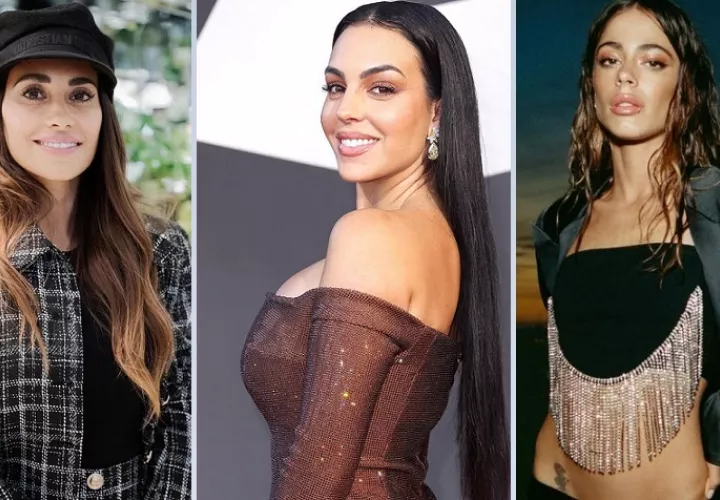 Antonela Roccuzzo, Georgina Rodríguez y Tini Stoessel. Fotos: Instagram