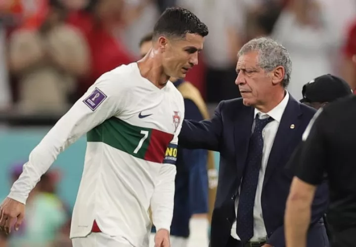 Cristiano y Fernando Santos tuvieron inconvenientes. Foto:EFE