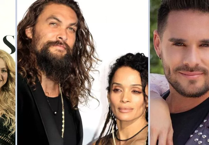 Shakira y Gerard Piqué; Jason Momoa y Lisa Bonet; y Carmen Villalobos y Sebastián Caicedo.  Fotos: EFE/El Espectador