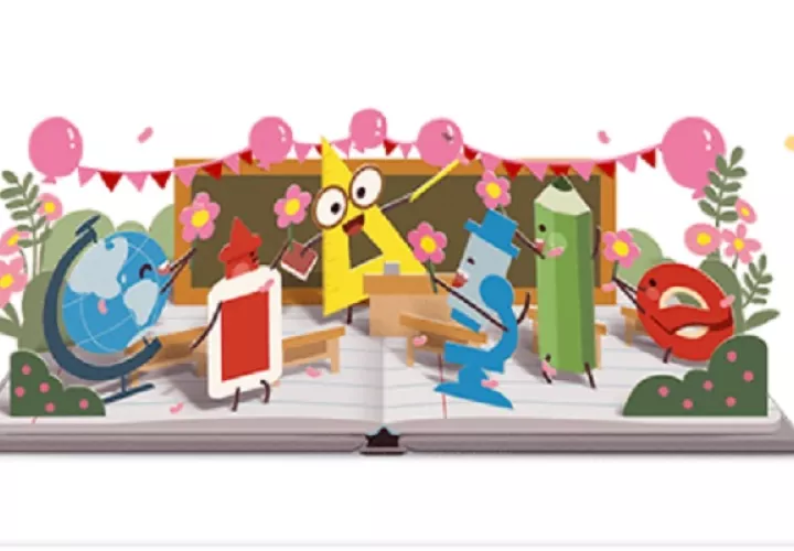 Doodle dedicado por Google a los maestros panameños. Foto: Cortesía