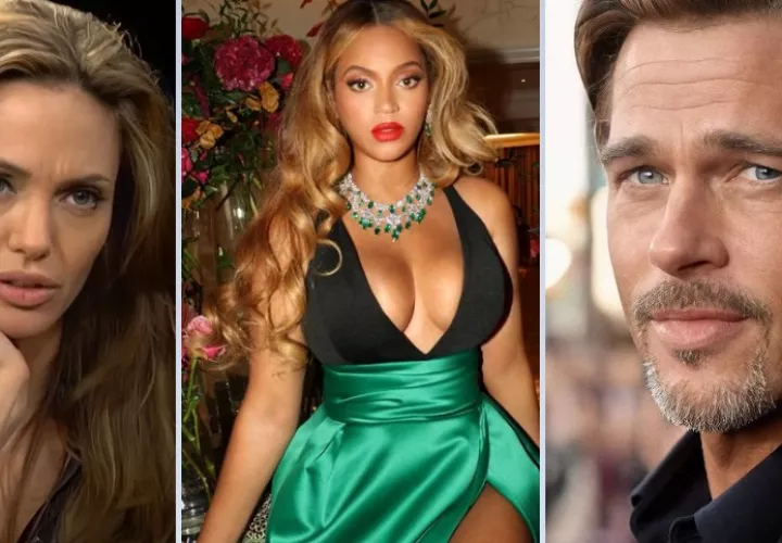 Angelina Jolie, Beyoncé y Brad Pitt. Foto: Instagram