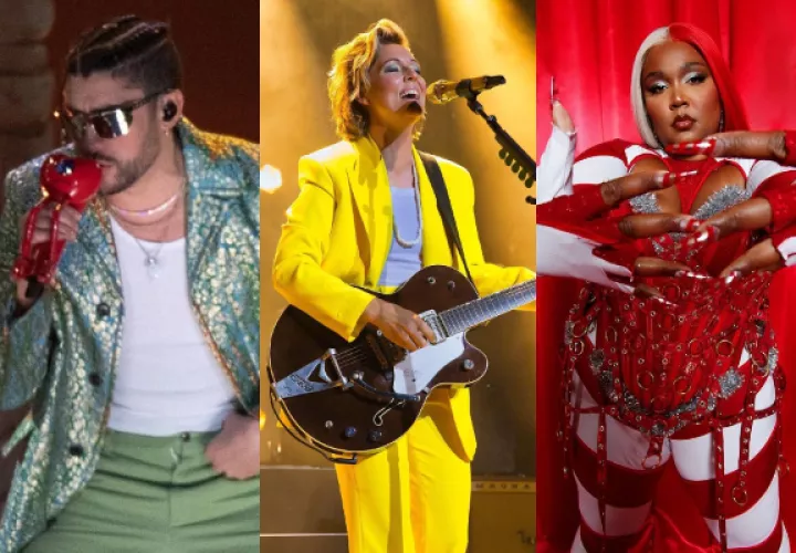 Bad Bunny, Brandi Carlile y Lizzo. Fotos: Instagram