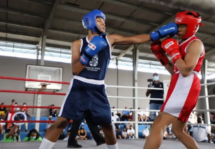 Boxeo aficionado en la alcaldía capitalina. Foto: Cortesía