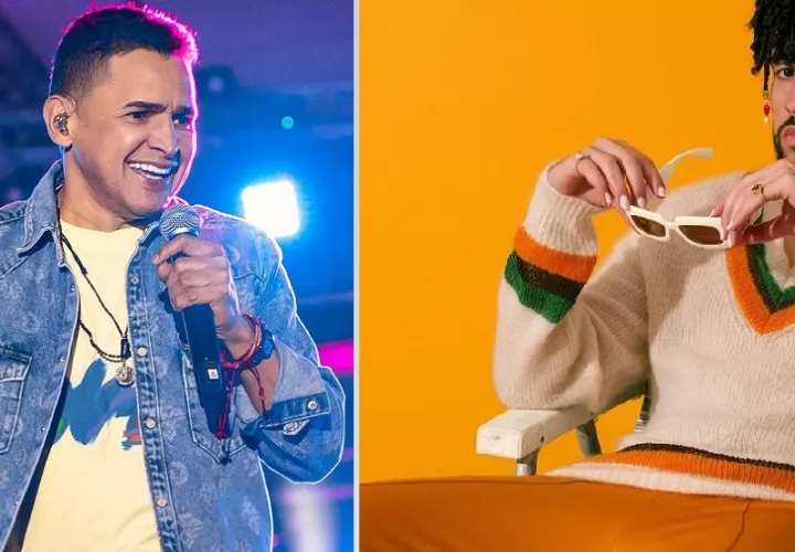 Jorge Celedón y Bad Bunny. Fotos: Archivo