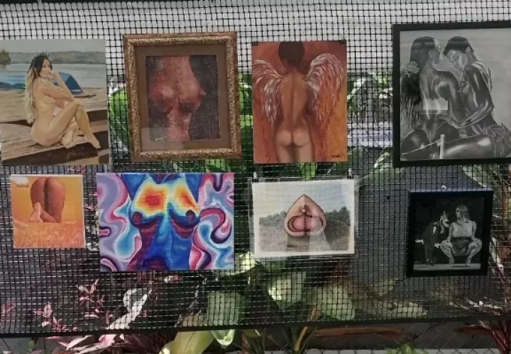 Edición 2022, de la exposición de 'Erotic Art'. Foto: @arteespaciochiriqui
