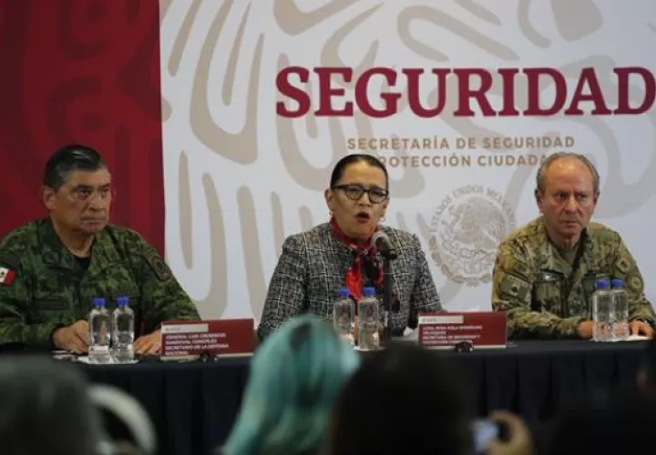 Autoridades participan durante una conferencia de prensa, en Ciudad de México. Foto: Cortesía 