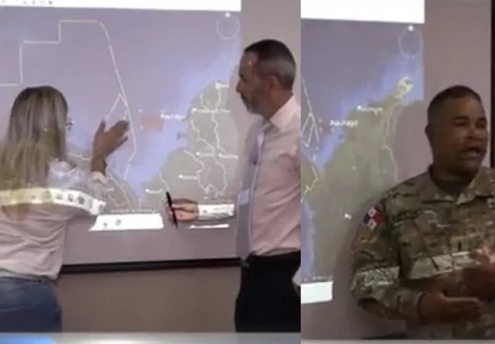 Autoridades les explican a los familiares los avances de la operación. 