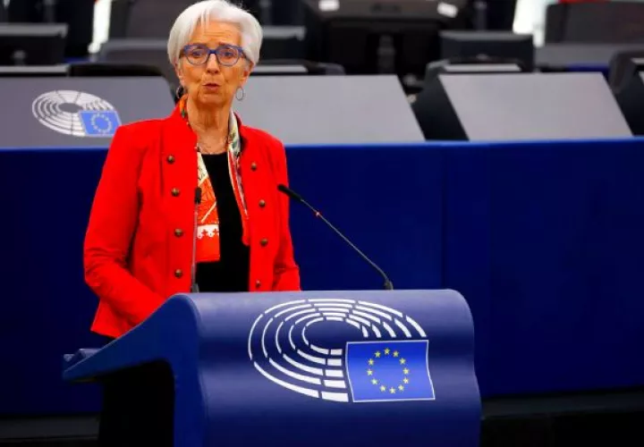 "La economía de la eurozona se ralentizó pero no se paralizó", afirmó la presidenta del Banco Central Europeo, Christine Lagarde. Foto: EFE