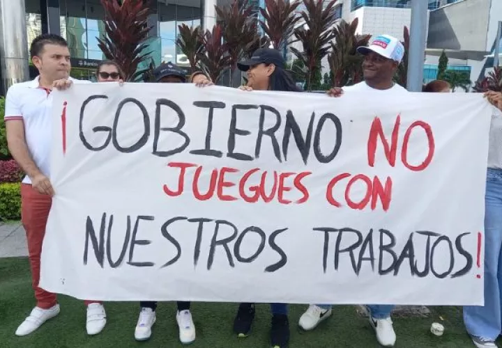 Los colaboradores de Minera Panamá protestaron de manera pacífica. Foto: Víctor Arosemena