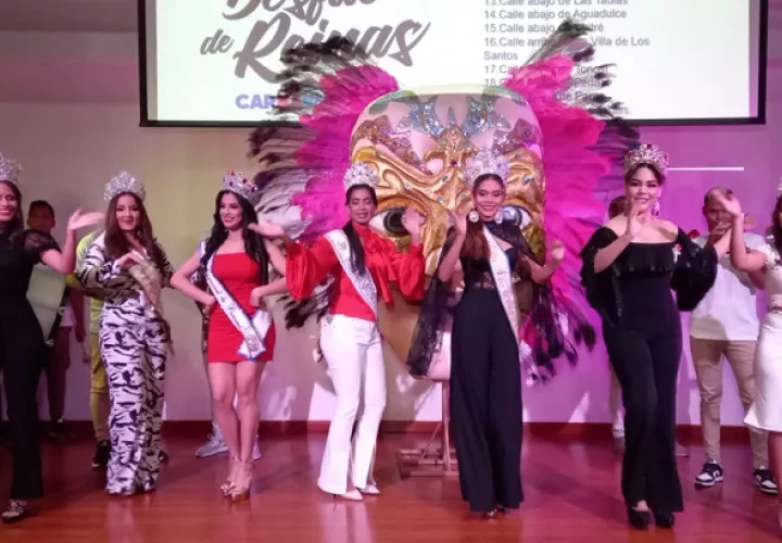 Algunas de las Soberanas que estarán en el desfile. Foto: Víctor Arosemena