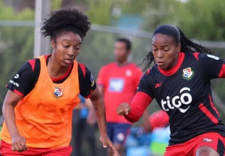 Marta cox y Wendy Natis durante los entrenamientos. Foto: Fepafut