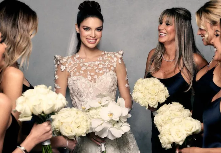 Nadia Ferreira y sus damas de honor. Foto: Instagram / @nadiatferreira