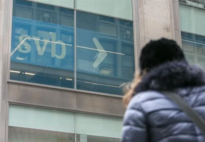 Entidad financiera estadounidense Silicon Valley Bank (SVB), en Nueva York (NY, EE.UU.). EFE