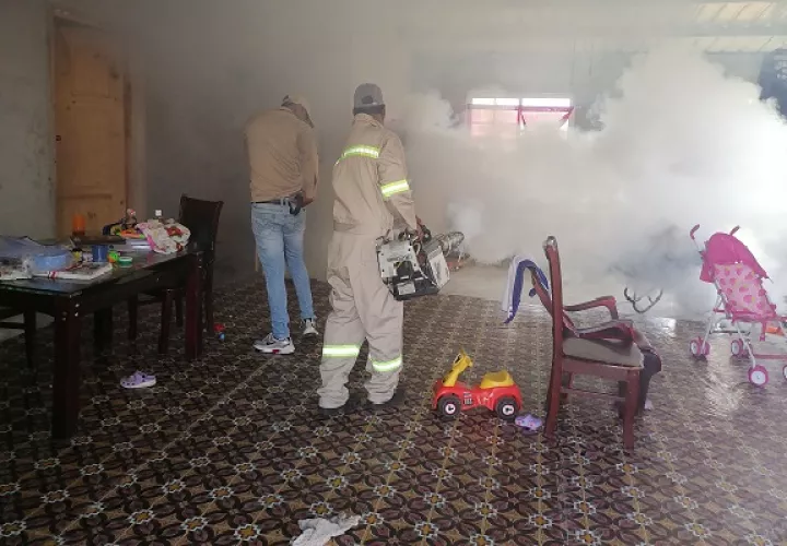 Hubo fumigación en varias zonas de la provincia de Colón afectadas por el dengue. Foto. Diomedes Sánches.