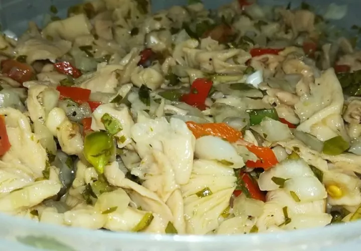 Ceviche de setas elaborado con los cultivos del CIRN.