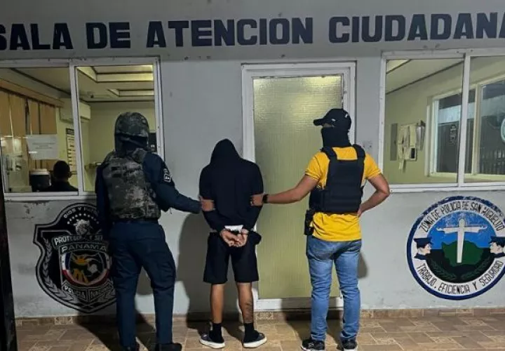 La Policía Nacional aprehendió a una persona presuntamente vinculada a homicidio en San Miguelito. Foto: Cortesía