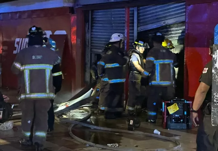 El incendio en el supermercado no dejó heridos. Foto: Bomberos